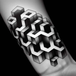 vector-graphics – tattoo design ideas free ai generated – angular-form – for-upper-chest – Gallery: graphic-inkby-ai