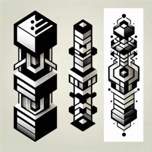 vector-graphics – tattoo design ideas free ai generated – low-poly – for-upper-chest – Gallery: graphic-inkby-ai