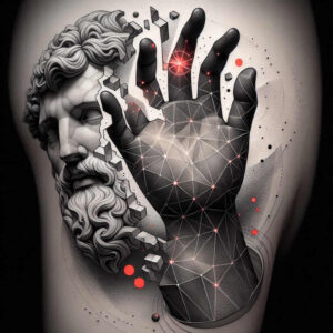 geometric-hands – tattoo design ideas free ai generated – neotraditional-decorative-elements – for-upper-thigh – Gallery: hands-inkby-ai
