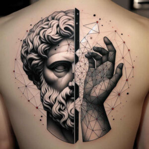 hand-tattoo – tattoo design ideas free ai generated – neotraditional-enhanced-shading – for-lower-chest – Gallery: hands-inkby-ai