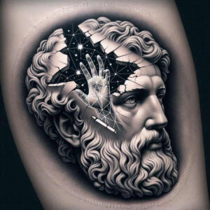hands-and-calm – tattoo design ideas free ai generated – neotraditional-bold-highlights – for-upper-chest – Gallery: hands-inkby-ai