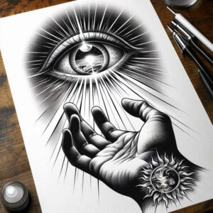 hands-symbol-of-protection – tattoo design ideas free ai generated – neotraditional-textured-fills – for-lower-arm – Gallery: hands-inkby-ai
