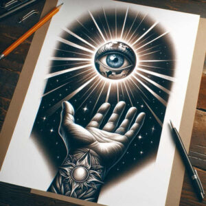 hands-with-feathers – tattoo design ideas free ai generated – neotraditional-color-depth – for-lower-back – Gallery: hands-inkby-ai