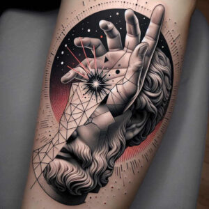 hands-with-glow – tattoo design ideas free ai generated – neotraditional-smooth-gradients – for-full-back – Gallery: hands-inkby-ai