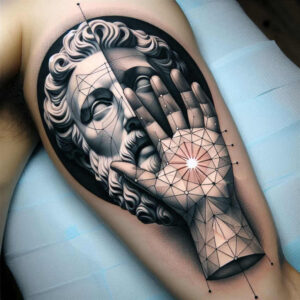 hands-with-symbol – tattoo design ideas free ai generated – surrealism-phantasm – for-wrist-side – Gallery: hands-inkby-ai