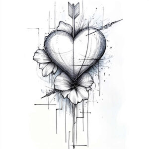 heart-with-feathers – tattoo design ideas free ai generated – realism-portrait-realism – for-temple – Gallery: hearts-inkby-ai