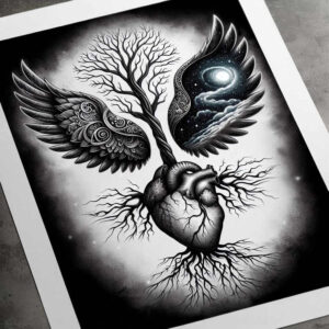 heart-with-key – tattoo design ideas free ai generated – neotraditional-color-richness – for-heel – Gallery: hearts-inkby-ai