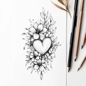 heart-with-key – tattoo design ideas free ai generated – surrealism-ghostly-shapes – for-arm – Gallery: hearts-inkby-ai