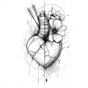 heart-with-ornamentation – tattoo design ideas free ai generated – realism-perfect-proportions – for-wrist – Gallery: hearts-inkby-ai