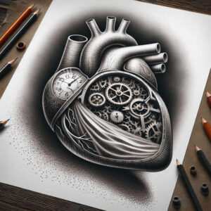 heart-with-tenderness – tattoo design ideas free ai generated – neotraditional-vivid-hues – for-sternum – Gallery: hearts-inkby-ai