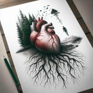 heart-with-wave – tattoo design ideas free ai generated – realism-depth-realism – for-elbow – Gallery: hearts-inkby-ai