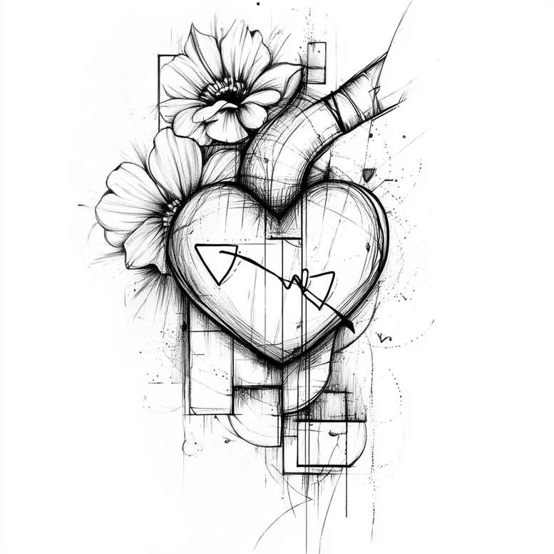 hearts tattoo design ideas metallic detailed embodying perseverance