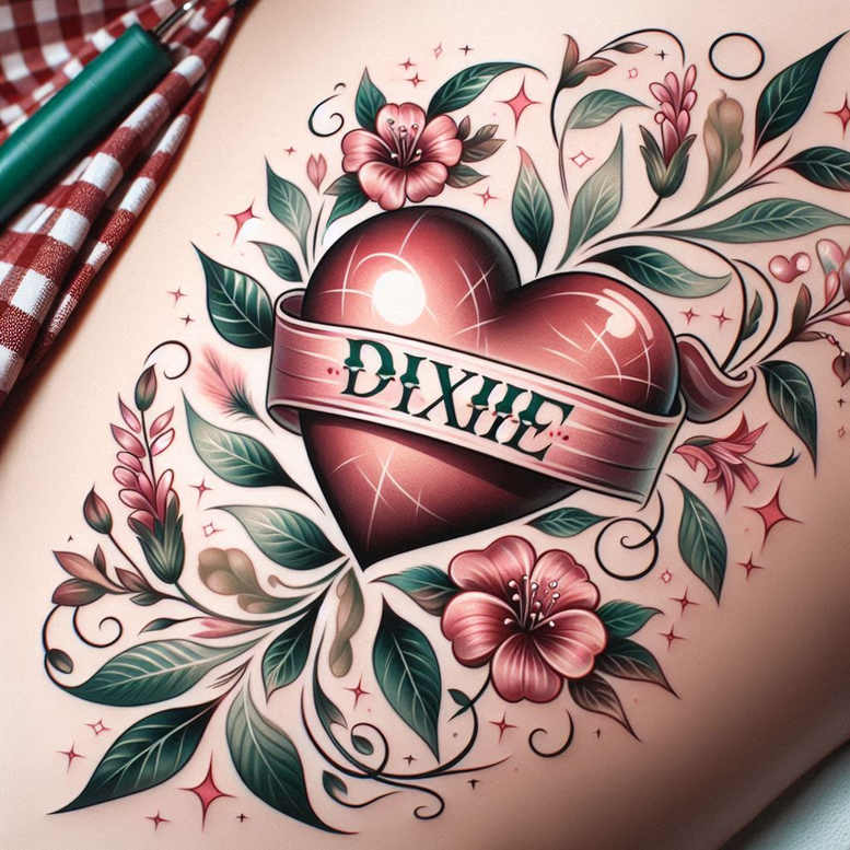 hearts tattoo design ideas Realism reflective light entwined shows determination