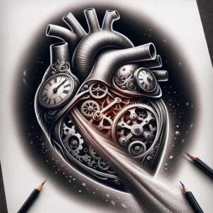 hearts tattoo design ideas Surrealism shimmering forms strong embodying endurance