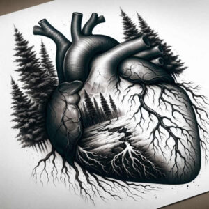 hearts tattoo design ideas Realim light and shadow play tribal for back shoulder