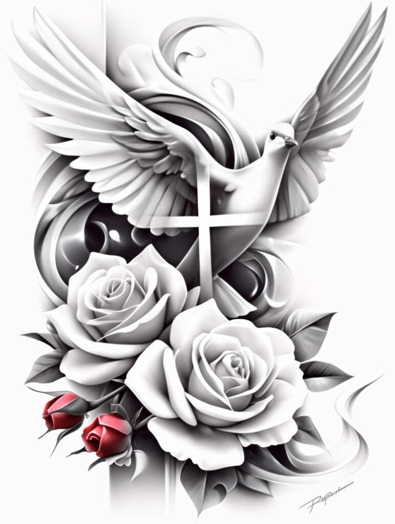divine-presence – tattoo design ideas free ai generated – realism-realistic-dimension – for-hand – Gallery: holy-spirit-inkby-ai