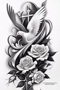 fire-of-the-holy-spirit – tattoo design ideas free ai generated – neotraditional-bold-texture – for-fingers – Gallery: holy-spirit-inkby-ai
