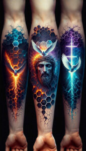 holy-spirit-grace – tattoo design ideas free ai generated – surrealism-ghostly-shapes – for-foot – Gallery: holy-spirit-inkby-ai