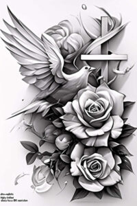 spiritual-guide – tattoo design ideas free ai generated – neotraditional-color-richness – for-shoulder-blade – Gallery: holy-spirit-inkby-ai