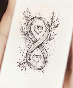 infinity-emblem-fine-line-for-knee – tattoo design ideas free ai generated – Gallery: infinity-signs-inkby-ai