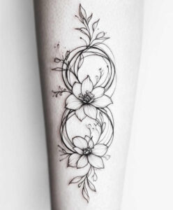 never-ending-sign-tiny-detail-for-lower-leg – tattoo design ideas free ai generated – Gallery: infinity-signs-inkby-ai
