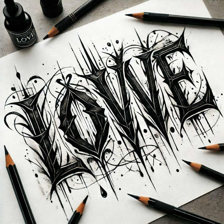 inscriptions tattoo design ideas negative space symbolic for chest