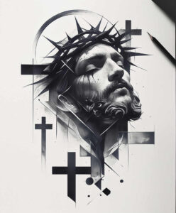 for-arm – tattoo design ideas free ai generated – angelic – for-arm – Gallery: jesus-inkby-ai