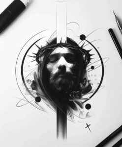 for-arm – tattoo design ideas free ai generated – angelic – for-arm – Gallery: jesus-inkby-ai