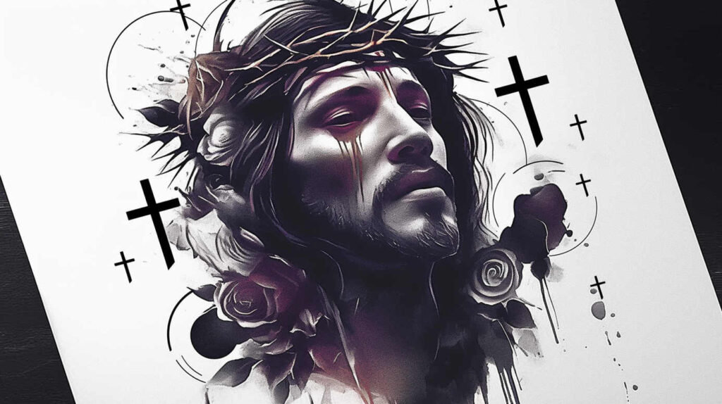 for-arm – tattoo design ideas free ai generated – angelic – for-arm – Gallery: jesus-inkby-ai