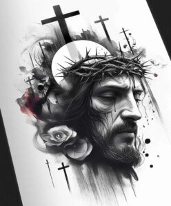 for-arm – tattoo design ideas free ai generated – angelic – for-arm – Gallery: jesus-inkby-ai