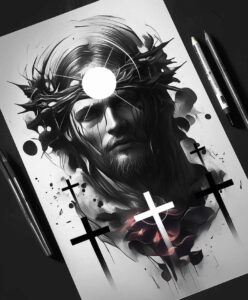 for-arm – tattoo design ideas free ai generated – angelic – for-arm – Gallery: jesus-inkby-ai