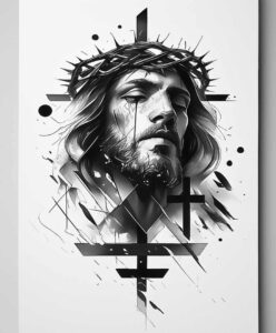 for-arm – tattoo design ideas free ai generated – transcendent – for-arm – Gallery: jesus-inkby-ai