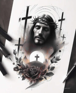 jesus-heart-tattoo-surrealism-dreamlike-for-fingers – tattoo design ideas free ai generated – Gallery: jesus-inkby-ai