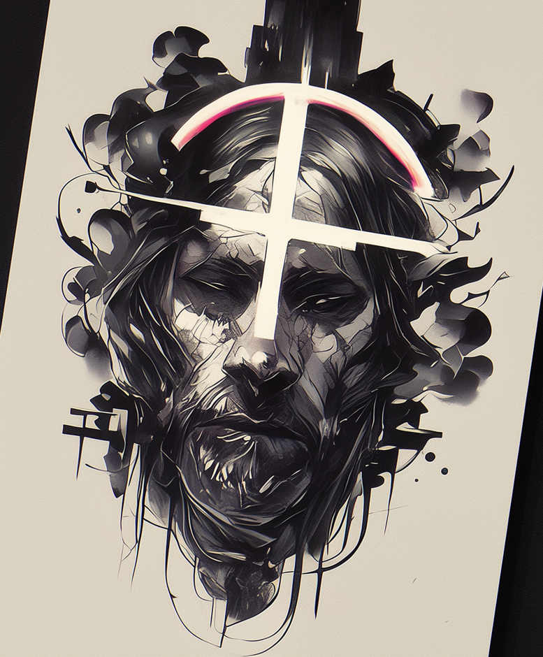 jesus-worship-tattoo-realism-soft-contrast-for-lower-leg – tattoo design ideas free ai generated – Gallery: jesus-inkby-ai