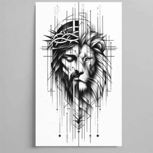 jesus-love-tattoo – tattoo design ideas free ai generated – neotraditional-artful-color – for-chest – Gallery: jesus-inkby-ai
