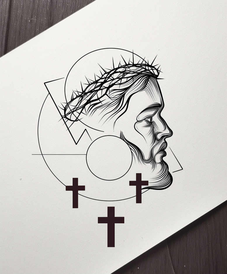 face-of-jesus-tattoo-realism-ink-layering-for-heel – tattoo design ideas free ai generated – Gallery: jesus-inkby-ai
