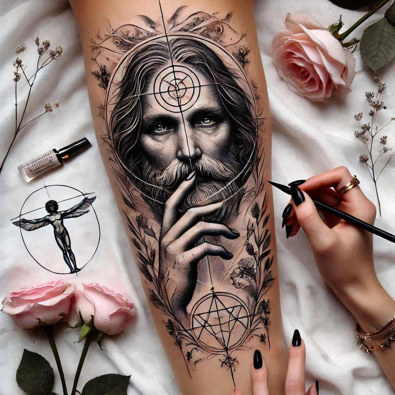 jesus-power-tattoo-realism-emotional-realism-for-knee – tattoo design ideas free ai generated – Gallery: jesus-inkby-ai