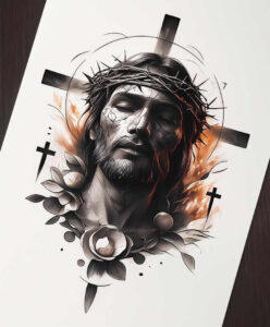 jesus-cross-tattoo-realism-realistic-for-abdomen – tattoo design ideas free ai generated – Gallery: jesus-inkby-ai