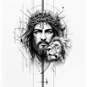 jesus-life-tattoo-neotraditional-modern-twist-for-upper-back – tattoo design ideas free ai generated – Gallery: jesus-inkby-ai