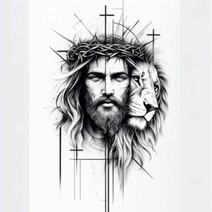 jesus-sacred-art-tattoo-neotraditional-vivid-color-for-nape – tattoo design ideas free ai generated – Gallery: jesus-inkby-ai
