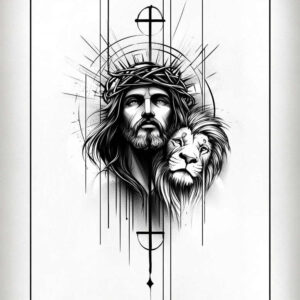 jesus tattoo design ideas minimal divine mercy for lower back