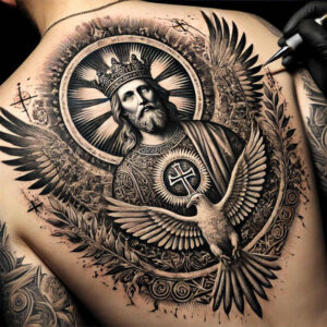 jesus tattoo design ideas Realim light and shadow play faith shows resilience