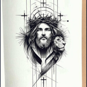 jesus tattoo design ideas drawing resurrection shows determination