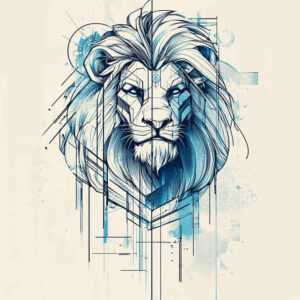 lion-with-3d-effect – tattoo design ideas free ai generated – realism-emotional-realism – for-neck – Gallery: lions-inkby-ai