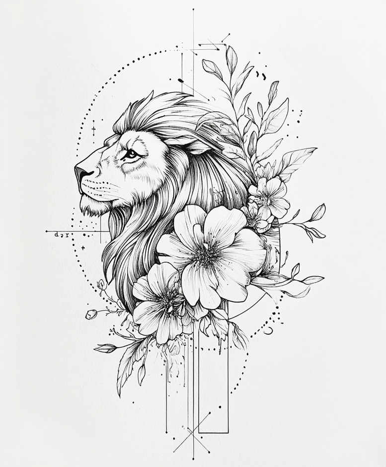 lions tattoo design ideas modern twist noble for heel