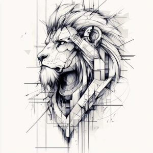 lions tattoo design ideas monochrome sharp eyes meaning endurance