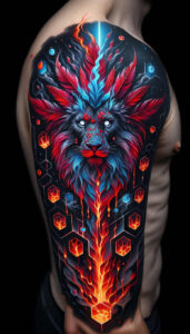 lions tattoo design ideas ambiguous space wild shows strength