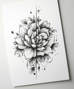 lotus-tattoo – tattoo design ideas free ai generated – unembellished – for-toe – Gallery: lotuses-inkby-ai