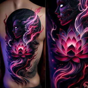 lotus-with-3d-effect – tattoo design ideas free ai generated – essential – for-heel – Gallery: lotuses-inkby-ai