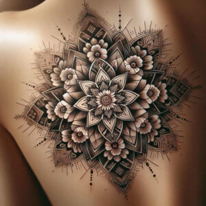 artistic-swirl – tattoo design ideas free ai generated – meditative – for-neck – Gallery: mandalas-and-similar-inkby-ai